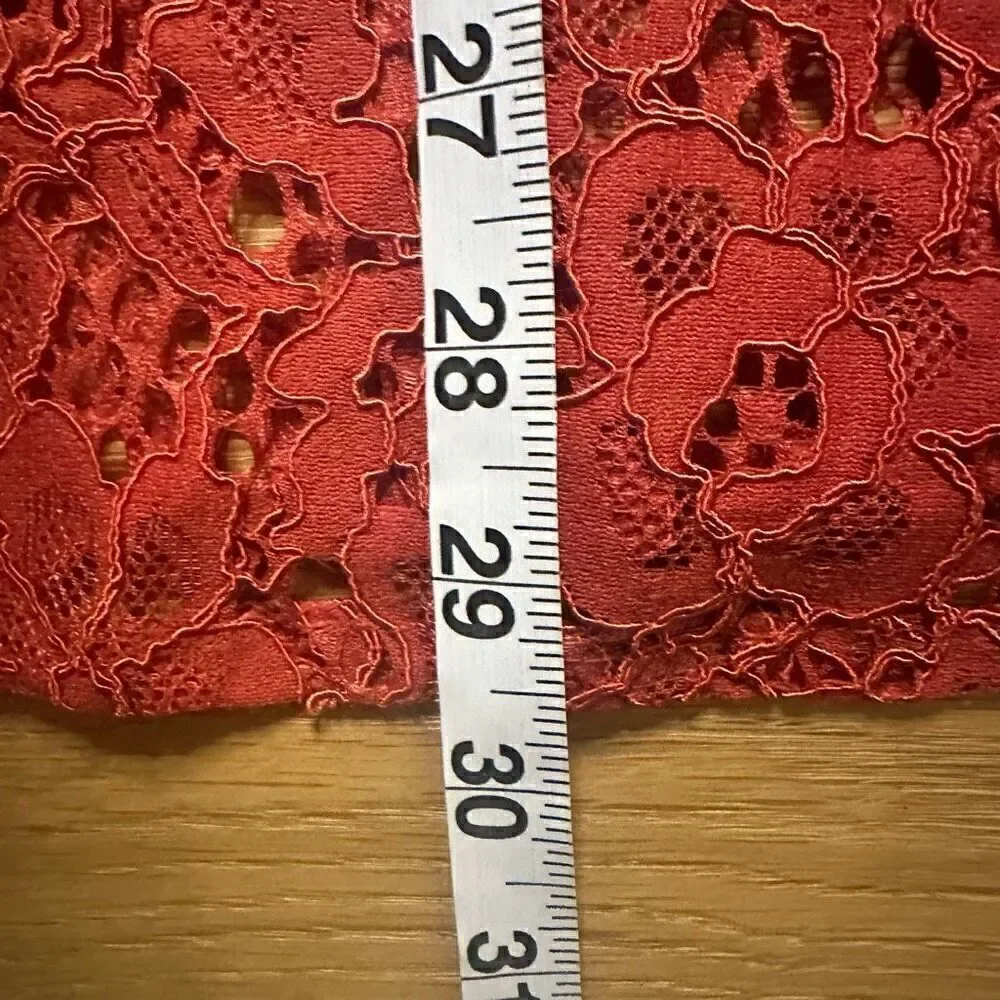NY & Co orange lace skirt 12